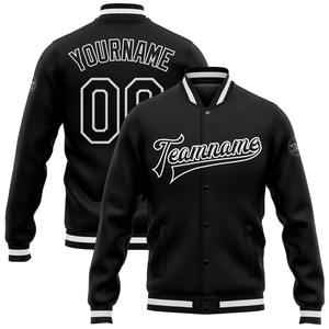 Vente en gros dans l'industrie directe de bombardier décontracté hiver personnalisé rose-blanc veste bicolore Varsity Letterman à snap complet - Product Image 3