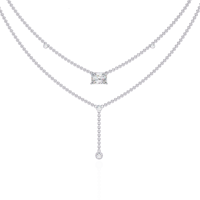 Collier en or 10K 14K 18K personnalisé avec diamant de laboratoire taille radiant 1,72 ct pour femme, certifié IGI, bijoux tendance pour soirée, vente en gros