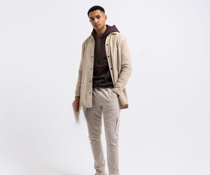 Sudadera con capucha marrón Premium para hombre, ropa informal elegante y cómoda con bordado 3D, lavado de enzimas de patrón sólido para el estilo diario - Product Image 3