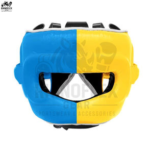 Ensemble de combat de boxe au prix de gros Protège-tête de boxe Protège-aine en cuir véritable de qualité supérieure Ensemble de combat personnalisé Protège-tête - Product Image 5