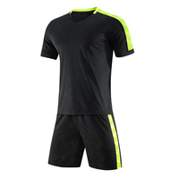 Ensemble d'entraînement de football unisexe quatre saisons à séchage rapide, confortable et de haute qualité, vêtements de sport à manches courtes pour la course et le football