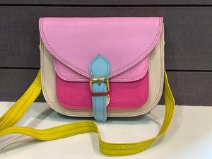 Sac à main à bandoulière en cuir véritable pour femmes, multicolore, nouvelle collection, tendance - Product Image 4