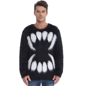 Pulls d'hiver pour hommes écologiques à porter à long terme, design personnalisé, logo frontal, haute qualité, fabriqué en mohair, prix bas et abordable - Product Image 2