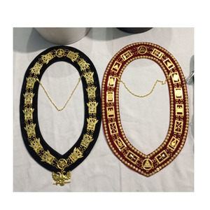 Delantal de Oficial de Logia Masónica Azul, Collar de Cadena de Plata y Joyas, Oficial de Logia Masónica Azul, Vigilante Junior, Nueva Calidad - Product Image 5