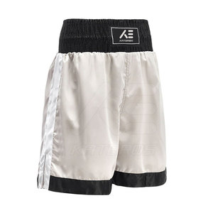 KATBROS Boxer de boxe blanc et noir à taille élastique, séchage rapide, respirant, léger, en nylon/polyester, unisexe, pour arts martiaux adultes - Product Image 1