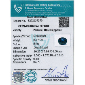 Zafiro Azul de 4.17 Quilates, Gema Natural Facetada de Corte Ovalado, Ónix, Aguamarina, Ópalo, Jade, Gemas en Forma de Pera de 8 mm de Altura - Product Image 4