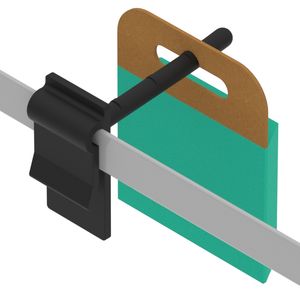 Gancho de exhibición de color negro con solapa de 50mm, producto de categoría - Product Image 2