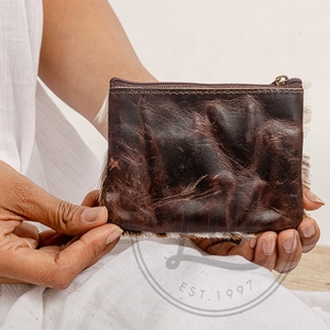 Nouveau Style Fourrure De Vachette En Cuir Tabac Pochette Imprimé Animal Pochette portefeuille pochette - Product Image 4