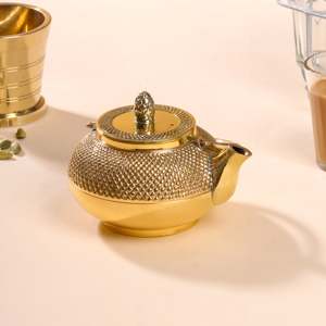 Latest Trending Fancy Creative Handcrafted Brass <b>Teapot</b> Elegant Metal Design Kettle for Coffee Household and Drinkware - Product Image 1