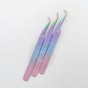 Pince à cils personnalisée de haute qualité poignée papillon pointue caractéristiques écologiques durables Logo privé personnalisable - Product Image 1