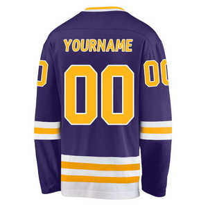 Camisetas de Hockey sobre Hielo Personalizadas al por Mayor para Hombre, Sublimadas, Transpirables, de Secado Rápido, Ecológicas, 100% Poliéster, Servicio OEM - Product Image 4