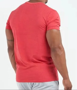 Camiseta de punto de algodón 100% de talla grande para hombre de alta calidad personalizada camiseta en blanco de peso pesado para hombre - Product Image 3