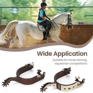 Venta al por mayor de espuelas de acero inoxidable cómodas Premium par de espuelas de equitación para entusiastas ecuestres - Product Image 6