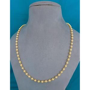 Elegante conjunto de collar de aspecto simple pulido dorado para mujer, función de boda, fiestas, colección de ropa para mujeres y niñas - Product Image 1