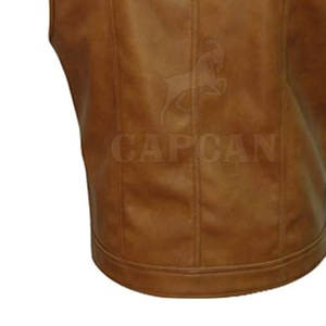 Chaleco de cuero de invierno para hombre personalizado de la mejor calidad, duradero, impermeable, superventas, diseño superior para uso en exteriores, decoración con botones y logotipo - Product Image 6