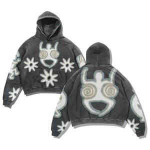 OEM personalizado Streetwear fabricante 100% algodón gota hombro de gran tamaño desgastado Sun Faded Hoodie para hombres - Product Image 6