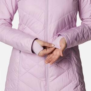 Veste d'hiver réversible mince pour femmes coupe-vent imperméable respirant toile courte Polyester ouate capuche dames chaud - Product Image 6