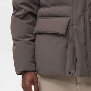 Latest Button Closure Bomber Jacket <b>For</b> Men <b>Quilted</b> Waterproof Anorak High Quality Customized Logo Wholesale Rate Casual Wear - Product Image 4