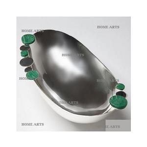 Bol décoratif en acier inoxydable martelé, couleur argent, taille personnalisée, bol à dessert pour servir les dattes, en vente - Product Image 5