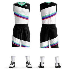 Venta al por mayor ropa deportiva personalizada baloncesto Jersey hombres baloncesto uniformes suave transpirable baloncesto uniforme - Product Image 5