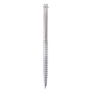American Ground Screw Ground <b>Anchor</b> 4 X 81 X 0.15in Zinc Plated Steel 5,000 lb Shear Strength 2,166 lb Weight Capacity for 3" - Product Image 1