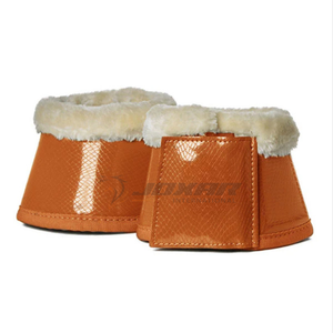 Bottes cloche de cheval en cuir PU de haute qualité imperméables, respirantes et durables avec doublure en polyester teddy pour la compétition d'entraînement - Product Image 1