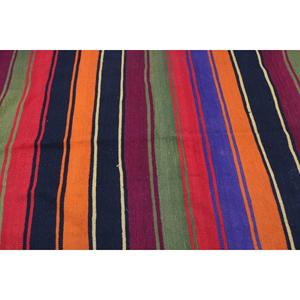 4.2x11.3 ft <b>Runner</b> Vintage Rug, <b>Red</b> Ombr Turkish Rug - Product Image 5