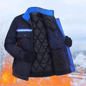 Veste de sécurité à manches longues pour homme avec fermeture éclair, matériau réfléchissant, veste de travail de nuit, logo personnalisable - Product Image 3