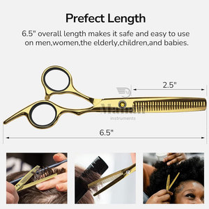 Professional Stainless Steel Sharp <b>Thinning</b> <b>Scissors</b> <b>for</b> Barber Salon <b>Hair</b> Cutting Tools - Product Image 4