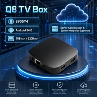 BOXPUT Q8 Boîtier TV Android 14.0 S905Y4 4G 32G 4K WIFI BT5.0 Widevine L1 1 pièce MOQ Logo de marque personnalisé Gestion CMS Prix usine OEM