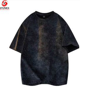 T-shirt Oversize Premium Imprimé Galaxie Coton Doux Streetwear Coupe Décontractée Col Rond Personnalisable Logo Vente en Gros Printemps Séchage Rapide - Product Image 2