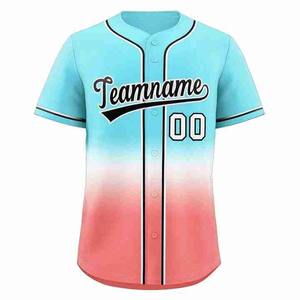 Venta al por mayor con jerseys de béisbol personalizados de buena calidad ropa deportiva para hombres impreso patrón en blanco logotipo personalizado servicio de diseño OEM - Product Image 1