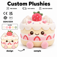 Fabricant de jouets en peluche OEM ODM : Jouet en peluche gâteau aux fraises, peluche alimentaire mignonne personnalisée, jouet en peluche doux