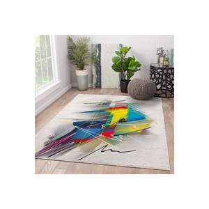 Alfombra de poliéster con estampado Digital de firmas coloridas, patrón de pasillo Rectangular para decoración de dormitorio o sala de estar - Product Image 1