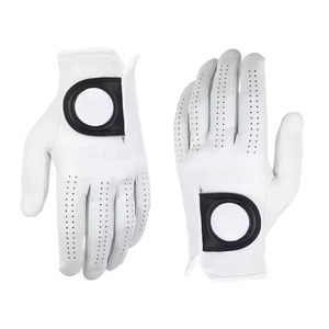 Guante de golf de cuero Cabretta genuino 100% nuevo 2024 logotipo personalizado gran oferta Super suave todo blanco Premium Cabretta cuero - Product Image 1