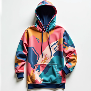 Sudadera con capucha de sublimación de gran tamaño para mujer OEM, sudadera informal de manga larga con hombros caídos y estampado digital, ropa deportiva para exteriores - Product Image 4