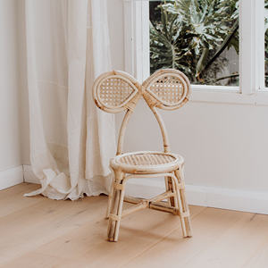Chaises à nœud personnalisables pour fête d'enfants, rotin 100% naturel fait à la main, chaise écologique durable de toutes tailles - Product Image 6