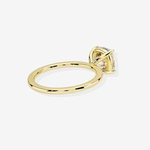 Bague de fiançailles solitaire en diamant de laboratoire taille princesse, or 9 carats avec or jaune 9 carats et platine, style hip-hop, certifiée IGI - Product Image 5