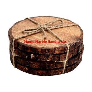 Juego de posavasos de madera de artículo decorativo de lujo clásico Total de diseño de alta calidad con Material de resina pulido para el artículo de herramienta de cocina del hogar - Product Image 6