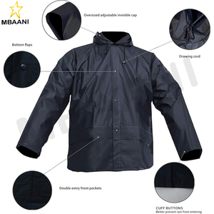 Combinaison de pluie pour homme, imperméable, vêtements de travail, veste et pantalon de pluie ultra-légers, vêtements de pluie - Product Image 2
