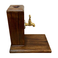 Distributeur de vin en bois doré, verseur de liqueur pour bouteille unique, robinet artisanal, écologique, durable, style moderne artisanal pour bar et restaurant