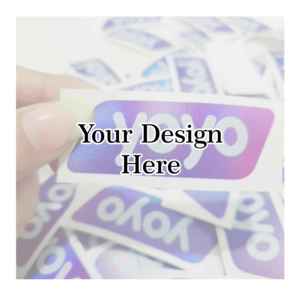 Pegatinas de vinilo holográficas con impresión UV de diseño personalizado, estampado dorado para decoraciones navideñas - Product Image 3
