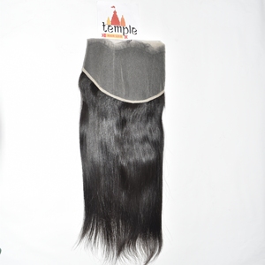 Extensions de cheveux humains de qualité vietnamienne, fermeture en dentelle frontale 13x6, lisses, longueur étirée de 22 pouces, couleur naturelle, cheveux noirs pour femmes - Product Image 5