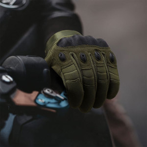 Guantes de carreras de motos de cuero genuino para hombre, ropa deportiva larga con pantalla táctil para uso en exteriores, guantes de carreras protectores - Product Image 5