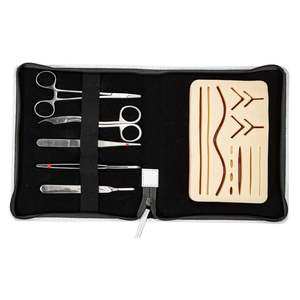 Kit d'instruments chirurgicaux, lame de scalpel, porte-aiguilles, pinces, ciseaux, kit avec coussin de suture - Product Image 4