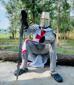 Costume de chevalier de reconstitution historique-Costume de chevalier templier-Costume d'armure de chevalier d'armure de Cosplay | Chevaliers croisés - Product Image 1