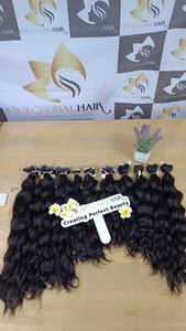 Color natural camboyano 100% más vendido, color claro ondulado alineado con cutícula virgen de alta calidad para extensiones de cabello humano - Product Image 4