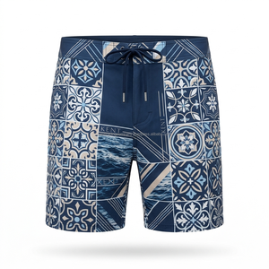 Shorts de bain d'été entièrement sublimés, thème UE, extensibles dans les 4 sens, en Spandex/Polyester, pour hommes et femmes, personnalisables, marque privée, OEM, ODM, vente en gros - Product Image 1