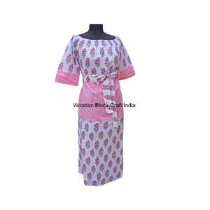 Vestido Maxi Boho Moderno y Ligero, 100% Algodón, Transpirable, Lavable, Ecológico, Estampado Floral Rosa, Elegante, Estilo Veraniego - Product Image 4