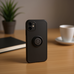 Funda para Teléfono DAM TPU, Diseño Simple, Acabado Mate, con Anillo Magnético y Soporte para Agarre, para iPhone 11 de 6.1 Pulgadas, Resistente a Impactos - Product Image 3